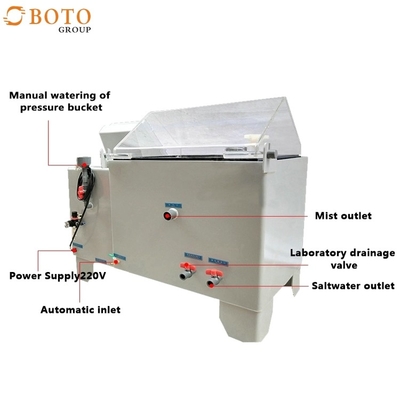 PLC/PC Control Salt Spray Test Chamber 0.09m2~2.25m2 B117 Salt Spray Test Water Spray Test Chamber